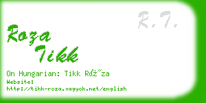 roza tikk business card